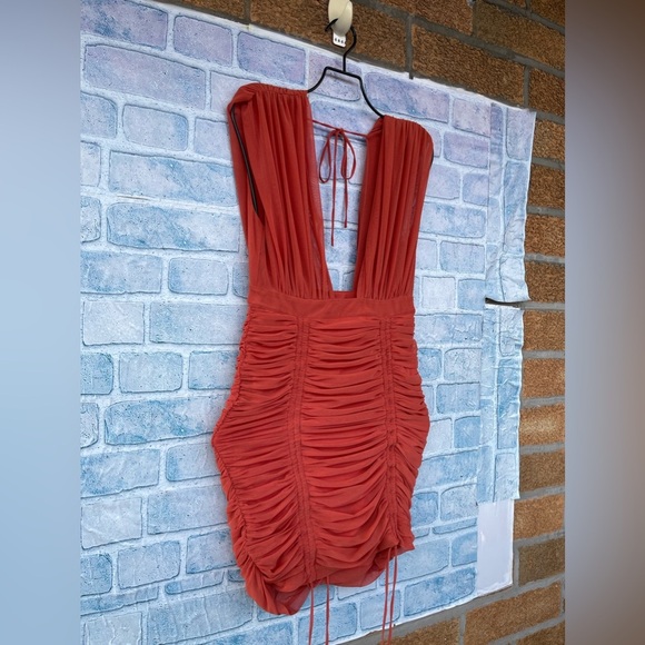 Michael Costello x REVOLVE Coen Mini Dress in Orange size small - Picture 5 of 12